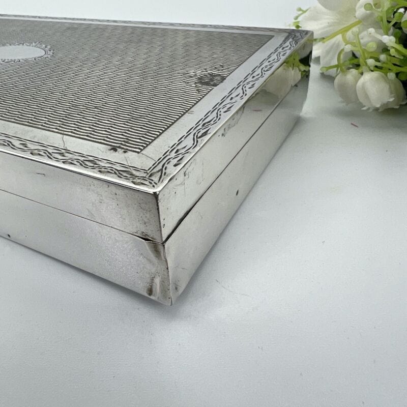 Antica Scatola portagioie in Argento 800 contenitore portasigarette anni 60 70 Categoria  Sheffield & Argento