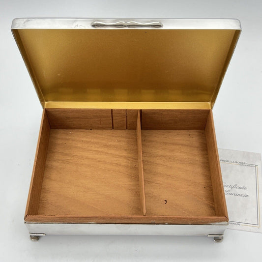 Antica Scatola portagioie in Argento Placcato contenitore portasigarette anni 70 Categoria  Sheffield & Argento