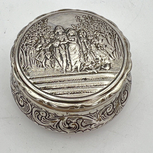 Antica Scatola portagioie in Argento silver plated contenitore Cesellato anni 50 Categoria  Sheffield & Argento
