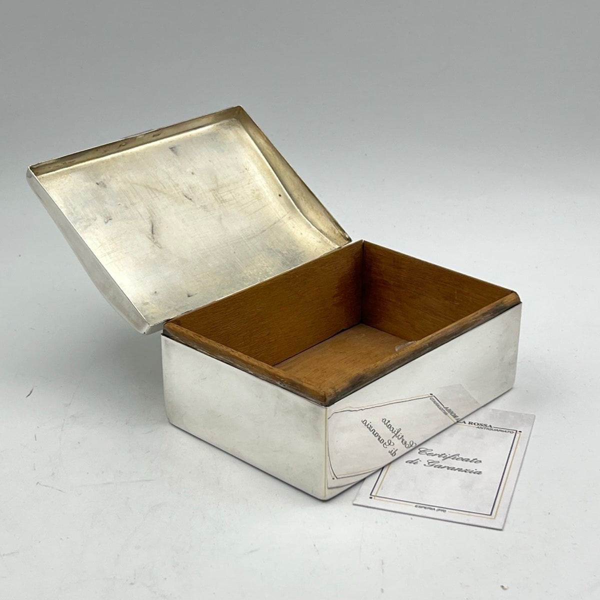 Antica Scatola portasigarette Inglese in Argento Placcato contenitore anni 70 Categoria  Sheffield & Argento