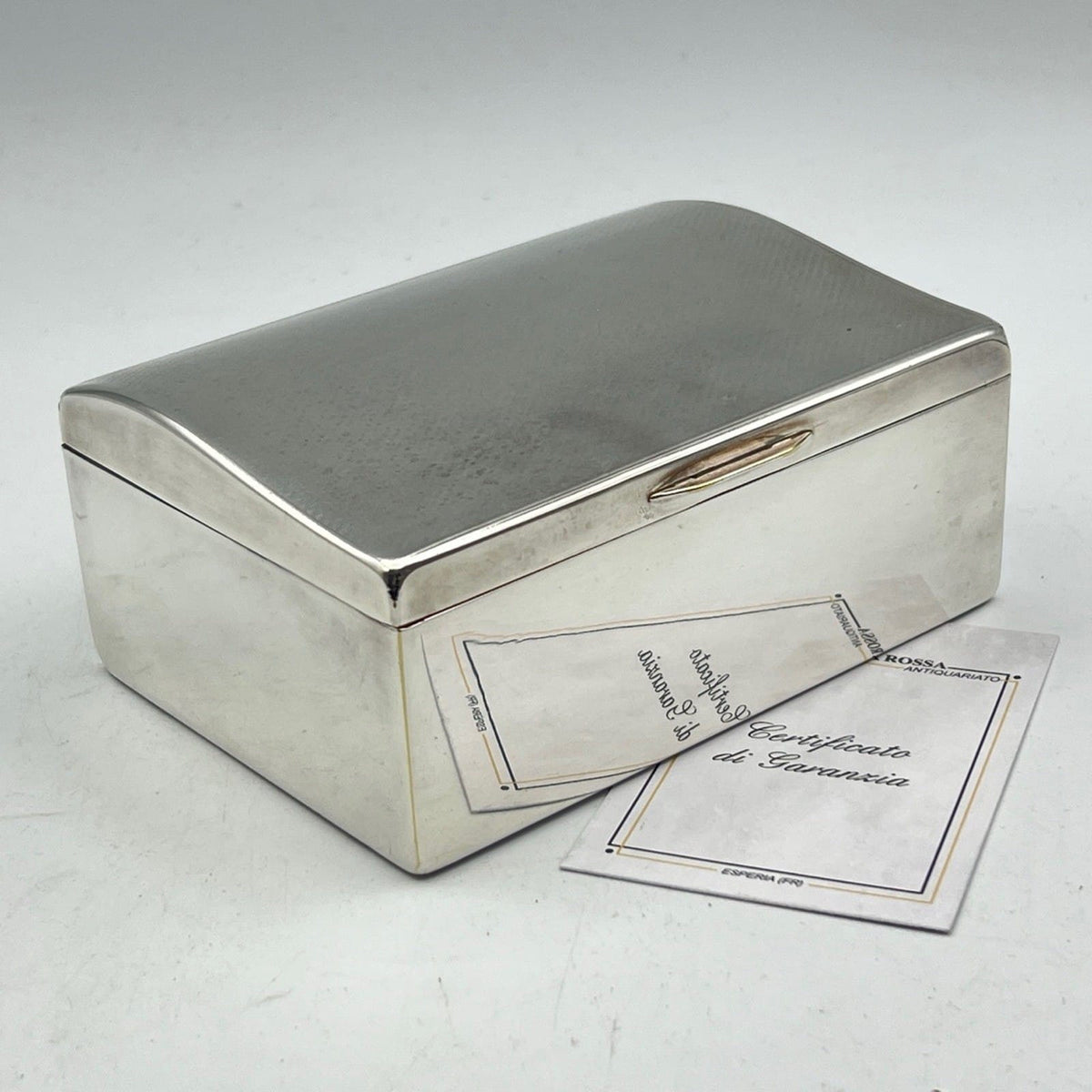 Antica Scatola portasigarette Inglese in Argento Placcato contenitore anni 70 Categoria  Sheffield & Argento