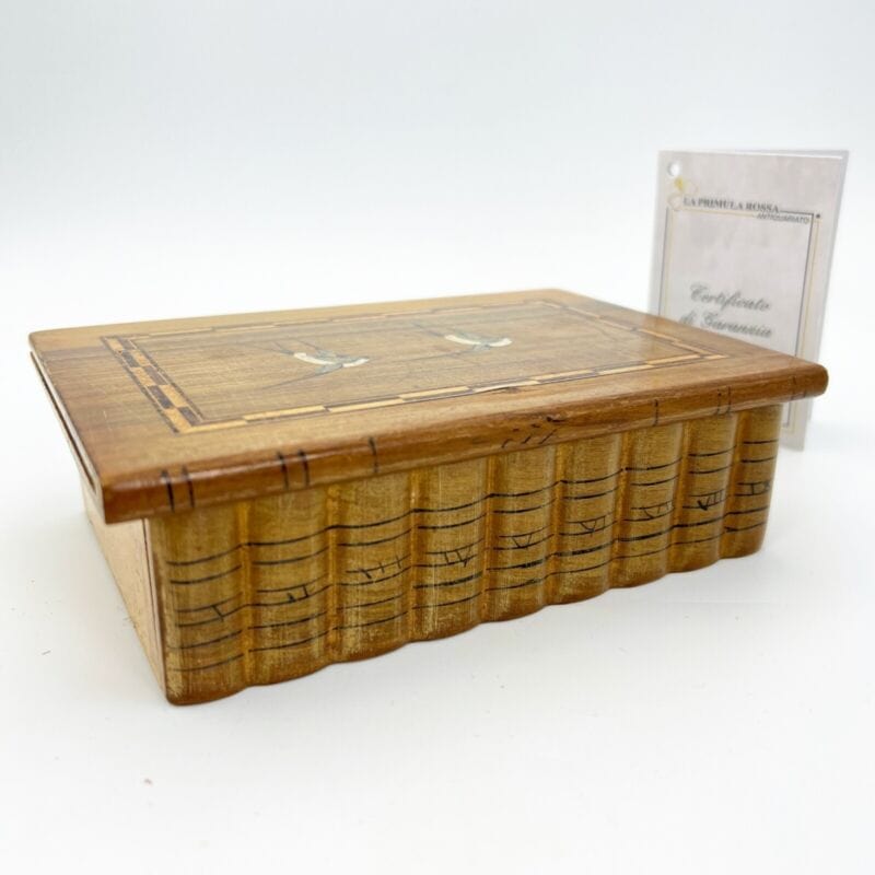Antica Scatola sorrentina vintage monetiere in legno scatolina intarsiata 1940 Categoria  Scatole in legno