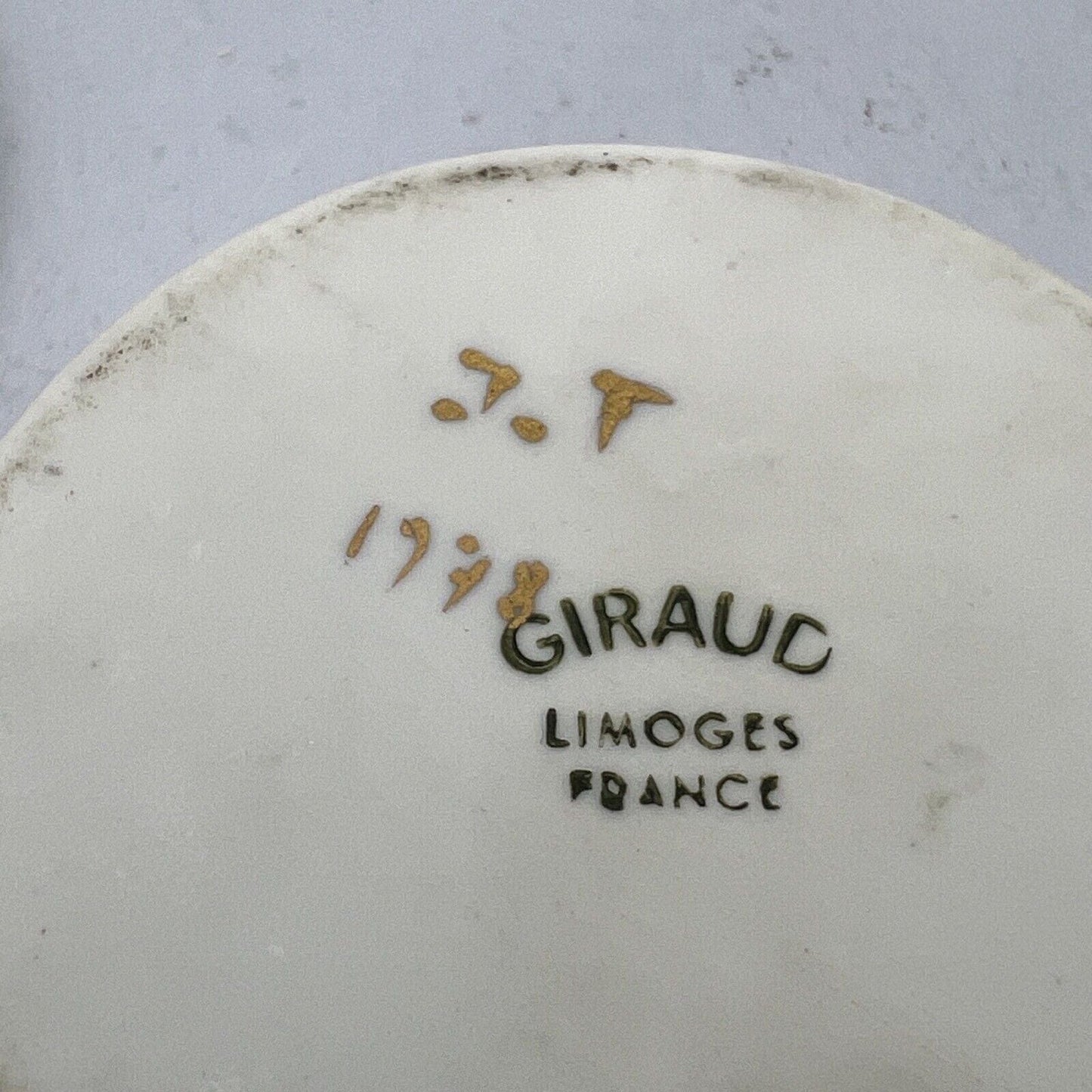 Antica Scatolina vintage in porcellana Limoges dipinta a mano portagioie Giraud Categoria  Scatoline portagioie