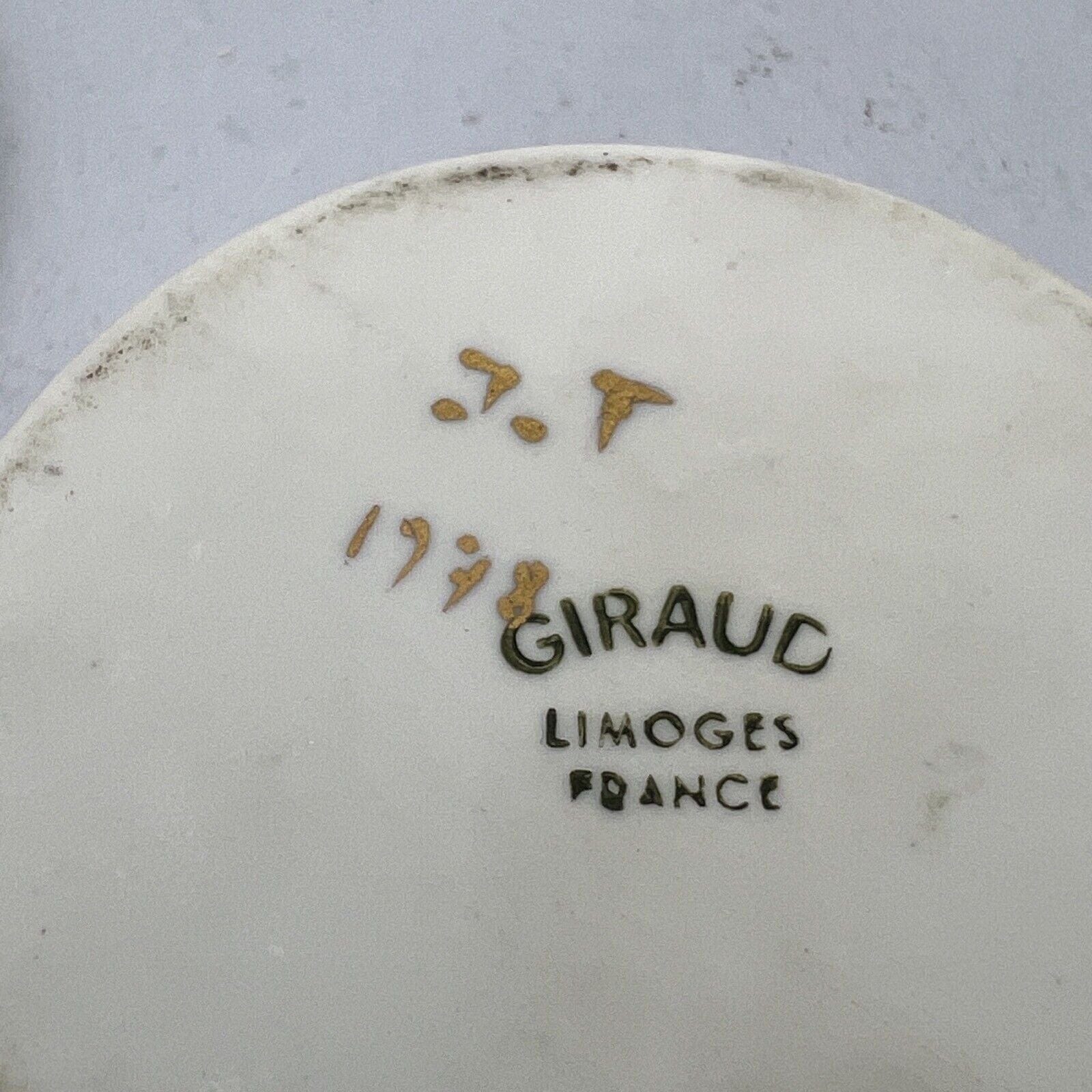 Antica Scatolina vintage in porcellana Limoges dipinta a mano portagioie Giraud Categoria  Scatoline portagioie