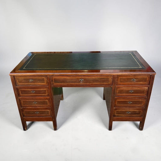 Antica Scrivania Scrittoio di Antiquariato da ufficio epoca 900 con piano pelle Categoria  Scrittoi & Ribalte