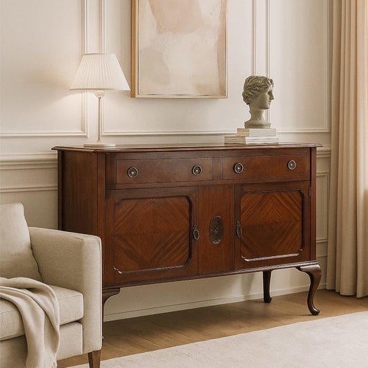 Antica Servante Credenza anni 20 stile Queen Anne sideboard Mobile Bagno inglese Categoria  Servante - Servantini