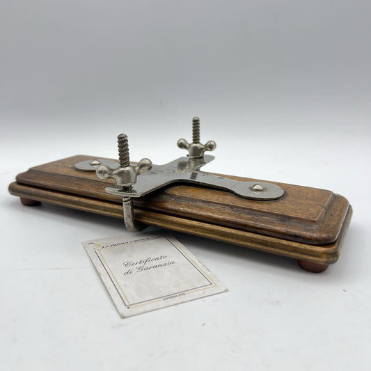 Antica stira cravatte vintage in legno e metallo piccola pressa manuale inglese Categoria  Attrezzi e Strumenti