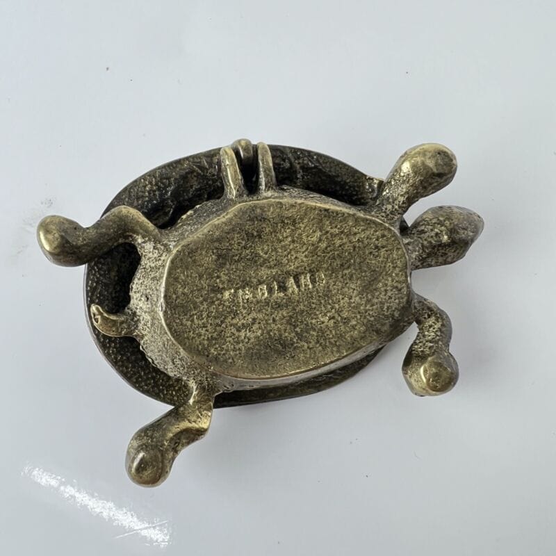 Antica Tartaruga in Ottone scatolina miniatura statuina vintage Poasacenere 1950 Categoria  Sculture e Miniature