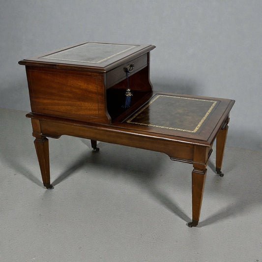 Antica tavolino da Salotto stile Scaletta biblioteca libreria scala legno pelle Categoria  Sgabelli - Pouf - Poggiapiedi