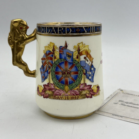 Antica Tazza da the in ceramica Inglese Re Edoardo VIII Casa Reale commemorativa Categoria  Boccali