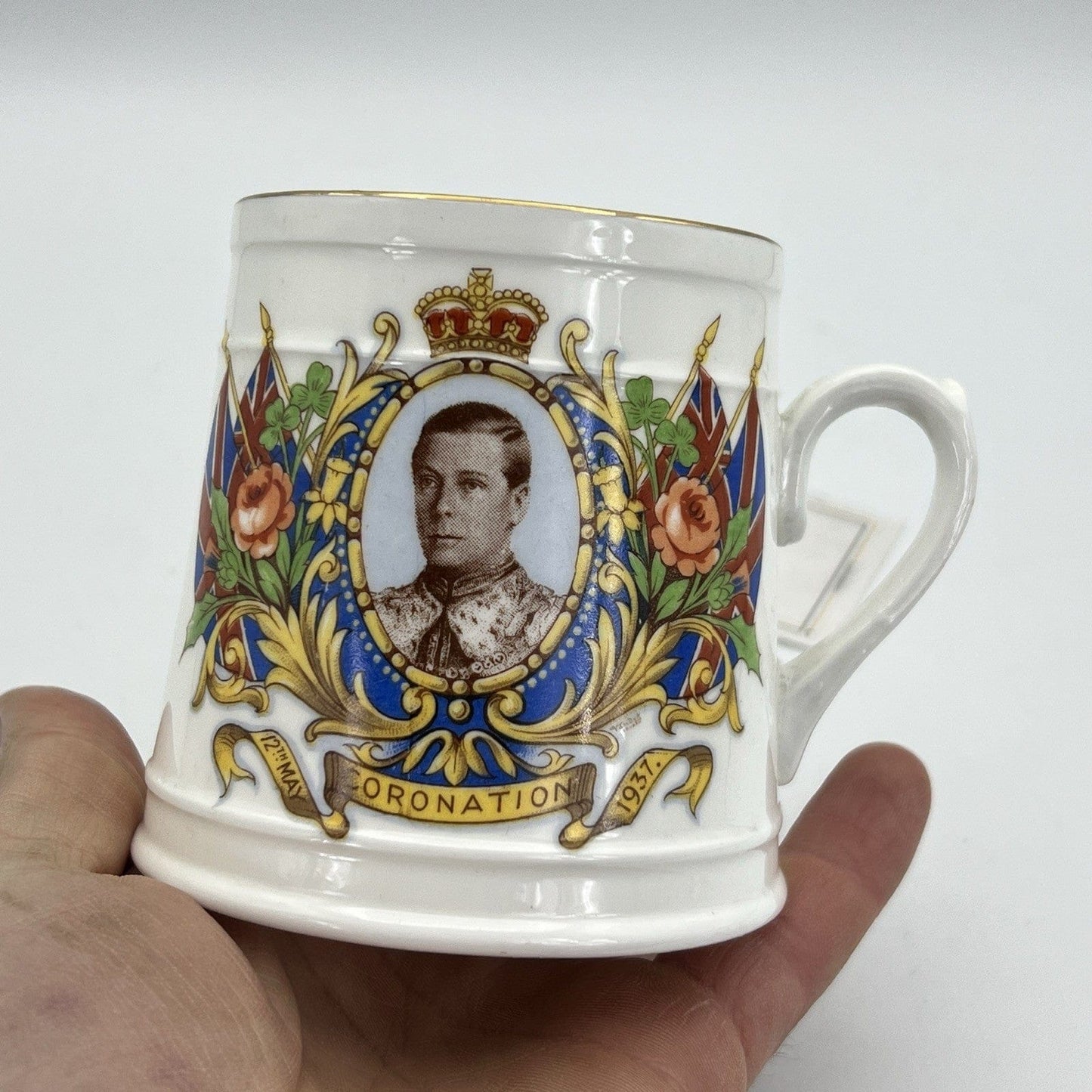 Antica Tazza da the in ceramica Inglese Re Edoardo VIII Casa Reale commemorativa Categoria  Arte e antiquariato:Porcellana e ceramica:Altro porcellana e ceramica