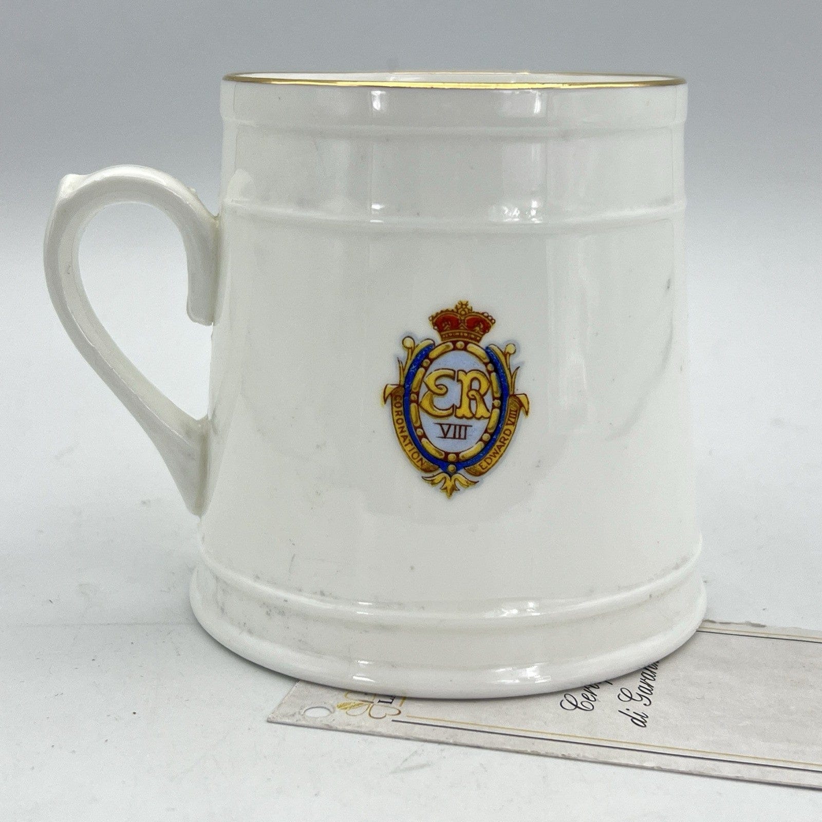 Antica Tazza da the in ceramica Inglese Re Edoardo VIII Casa Reale commemorativa Categoria  Arte e antiquariato:Porcellana e ceramica:Altro porcellana e ceramica