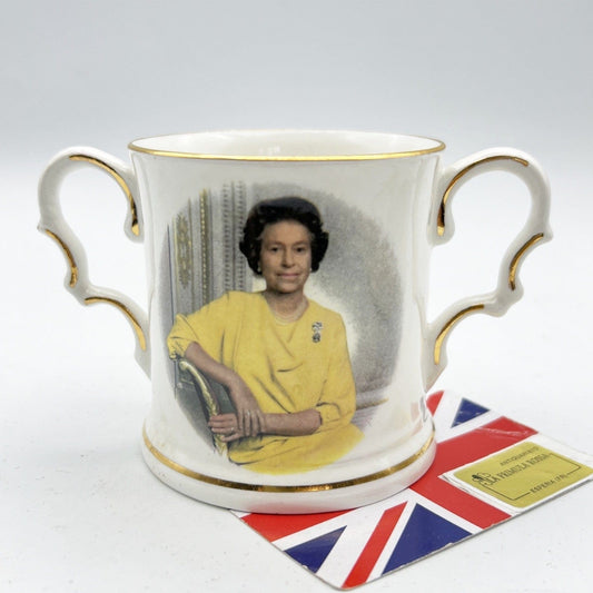 Antica Tazza Mug in Ceramica Inglese Regina Elisabetta  II Casa Reale anni '70 Categoria  Arte e antiquariato:Porcellana e ceramica:Altro porcellana e ceramica