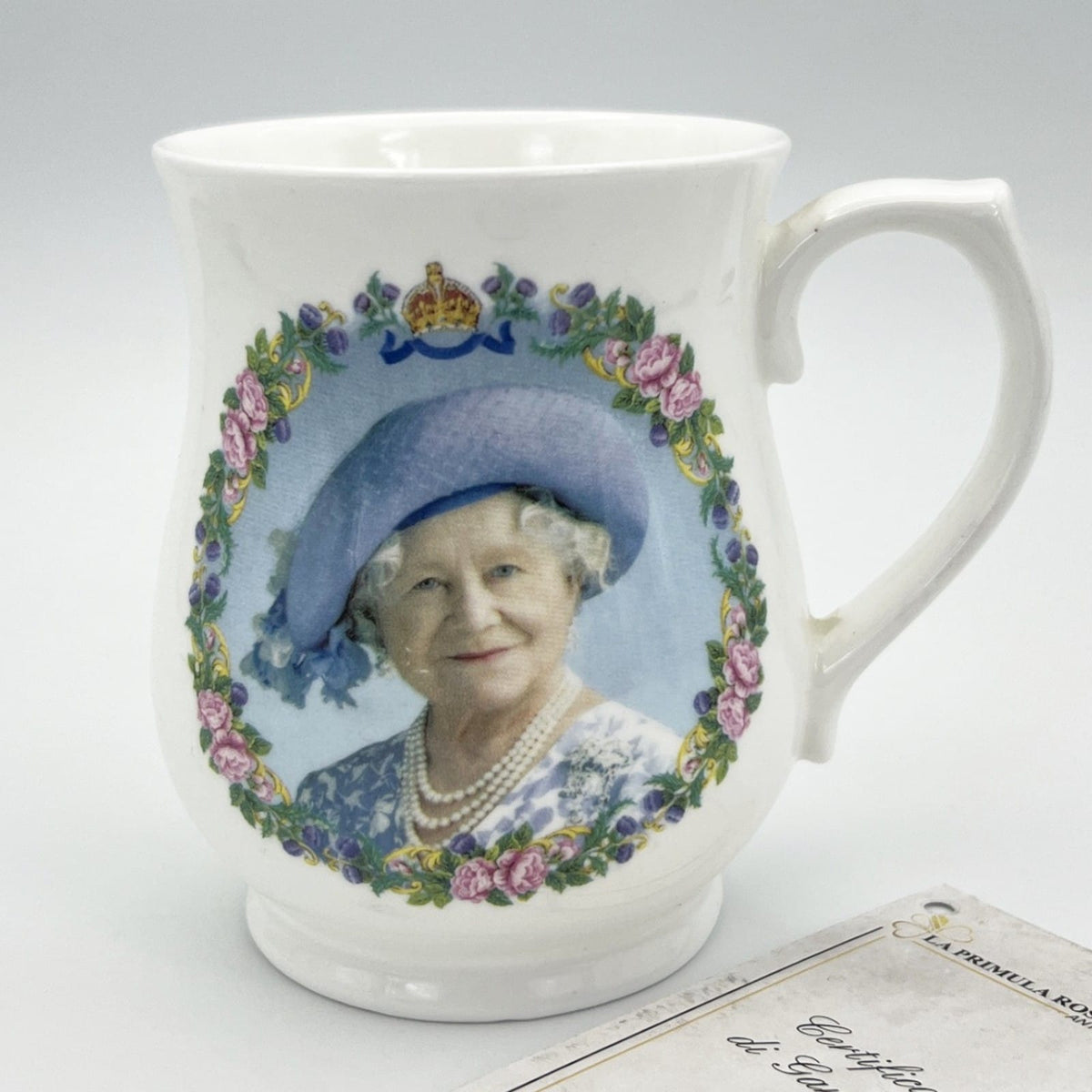 Antica Tazza Mug in Ceramica Inglese Regina Madre Elisabetta Casa Reale 100 anni Categoria  Boccali