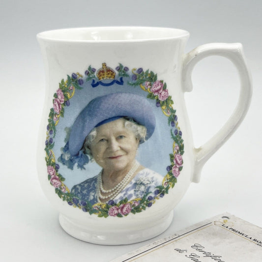 Antica Tazza Mug in Ceramica Inglese Regina Madre Elisabetta Casa Reale 100 anni Categoria  Boccali