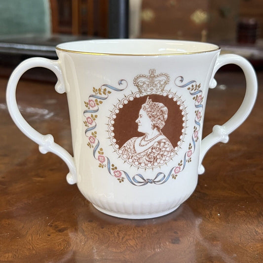 Antica Tazza Mug in Ceramica Inglese Regina Madre Elisabetta Casa Reale 80 anni Categoria  Boccali
