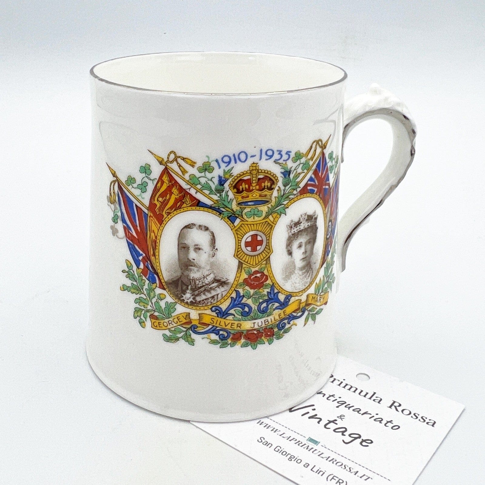Antica Tazza Mug in porcellana Inglese Re Giorgio V Casa Reale commemorativa XX Categoria  Arte e antiquariato:Porcellana e ceramica:Altro porcellana e ceramica