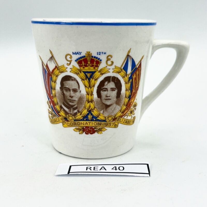Antica Tazza Mug Inglese da collezione Re Giorgio VI Casa Reale commemorativa X Categoria  Boccali