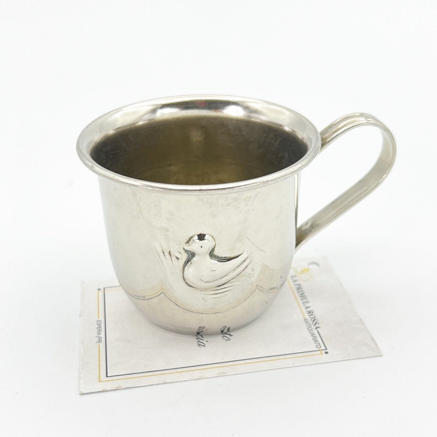 Antica tazza per bambino con anatra in Argento Sheffield in Silver Plate inglese Categoria  Sheffield & Argento