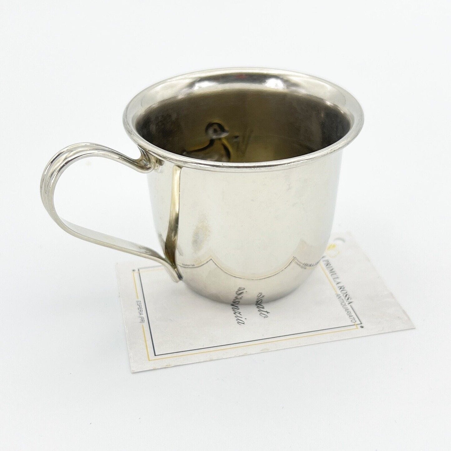 Antica tazza per bambino con anatra in Argento Sheffield in Silver Plate inglese Categoria  Sheffield & Argento
