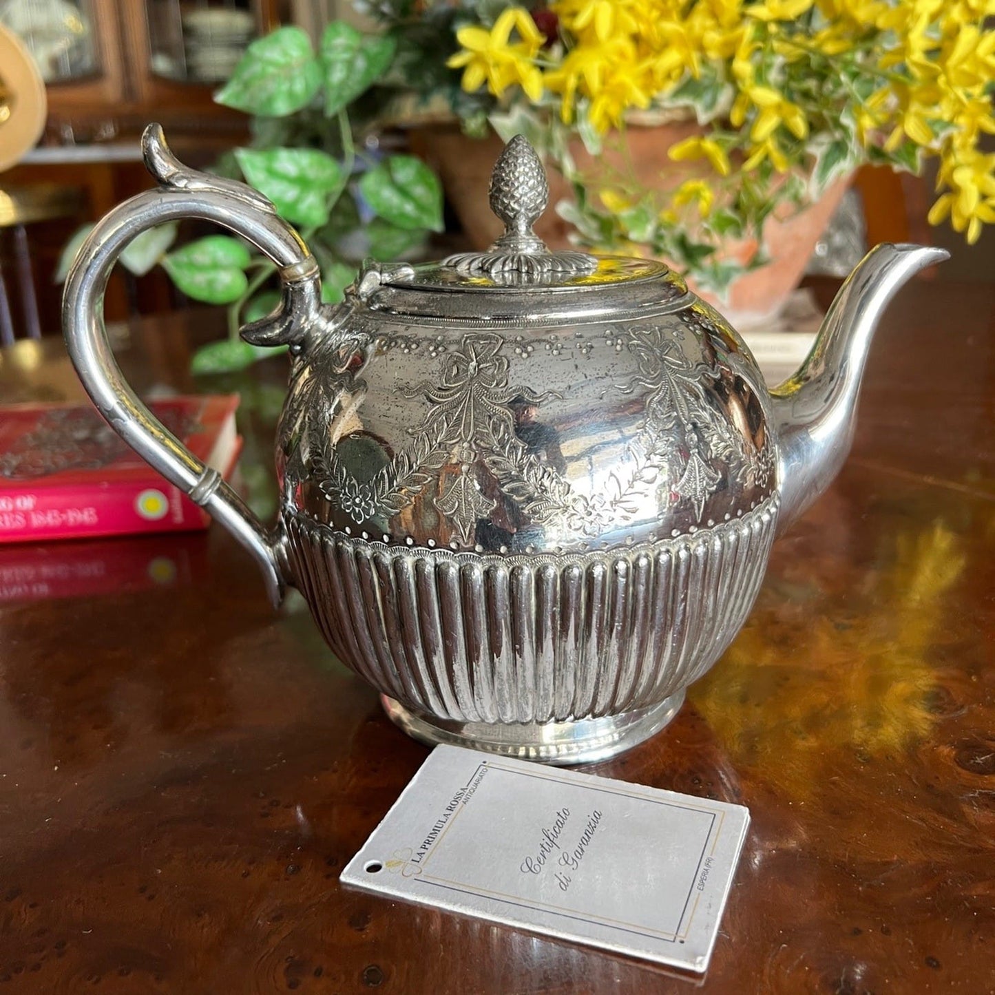 Antica Teiera in Argento Sheffield silver plated caffettiera epoca 800 Inglese J Categoria  Sheffield & Argento