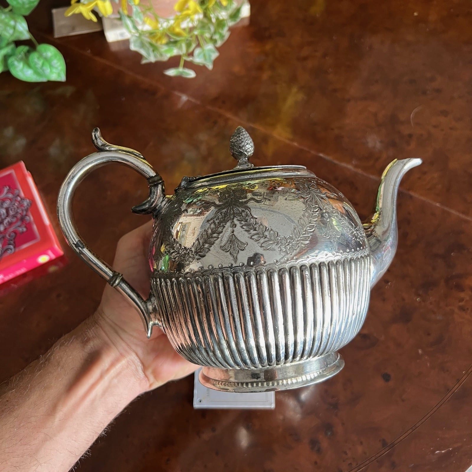 Antica Teiera in Argento Sheffield silver plated caffettiera epoca 800 Inglese J Categoria  Sheffield & Argento
