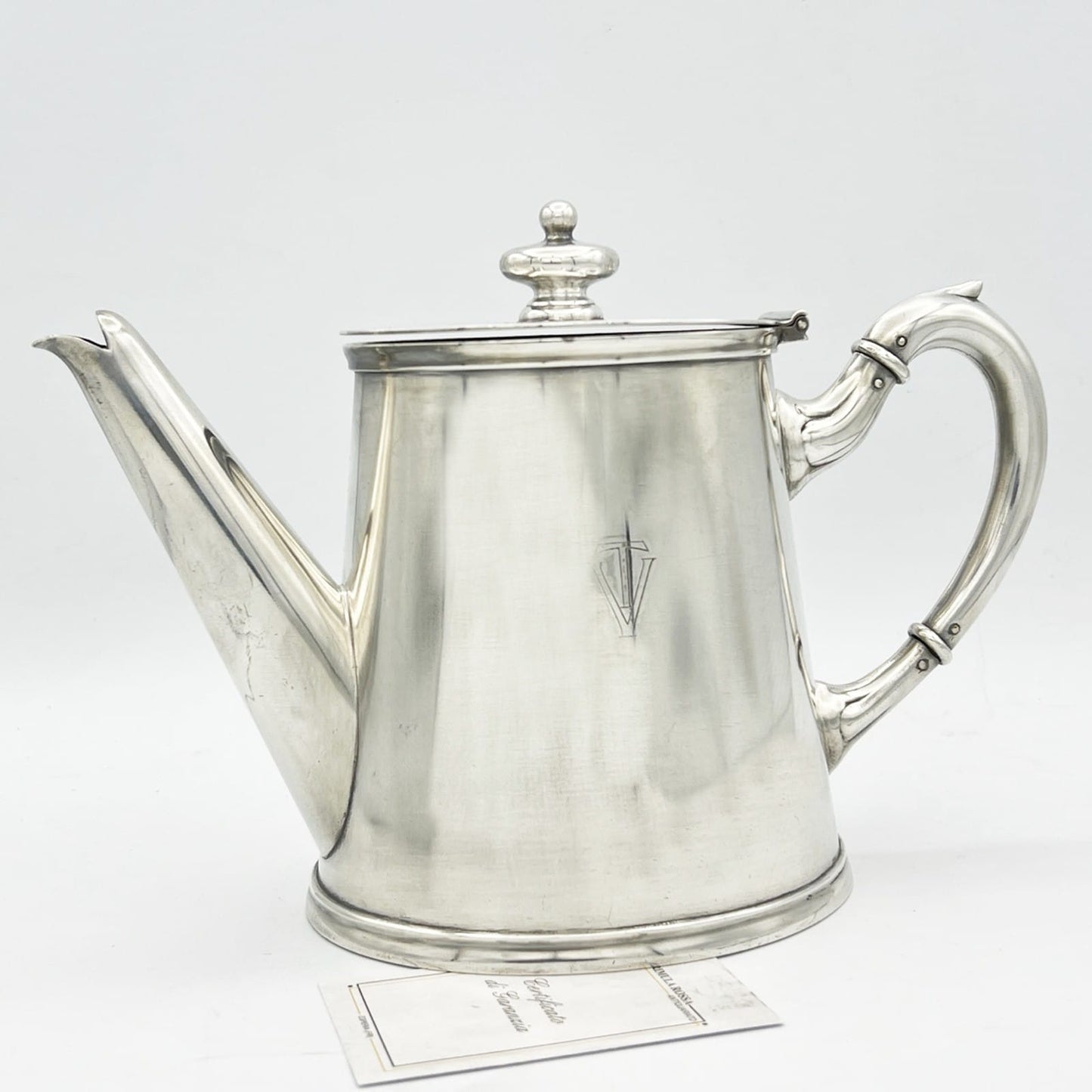 Antica Teiera in argento Silver plated Teiera sheffield Calderoni Caffettiera Categoria  Sheffield & Argento