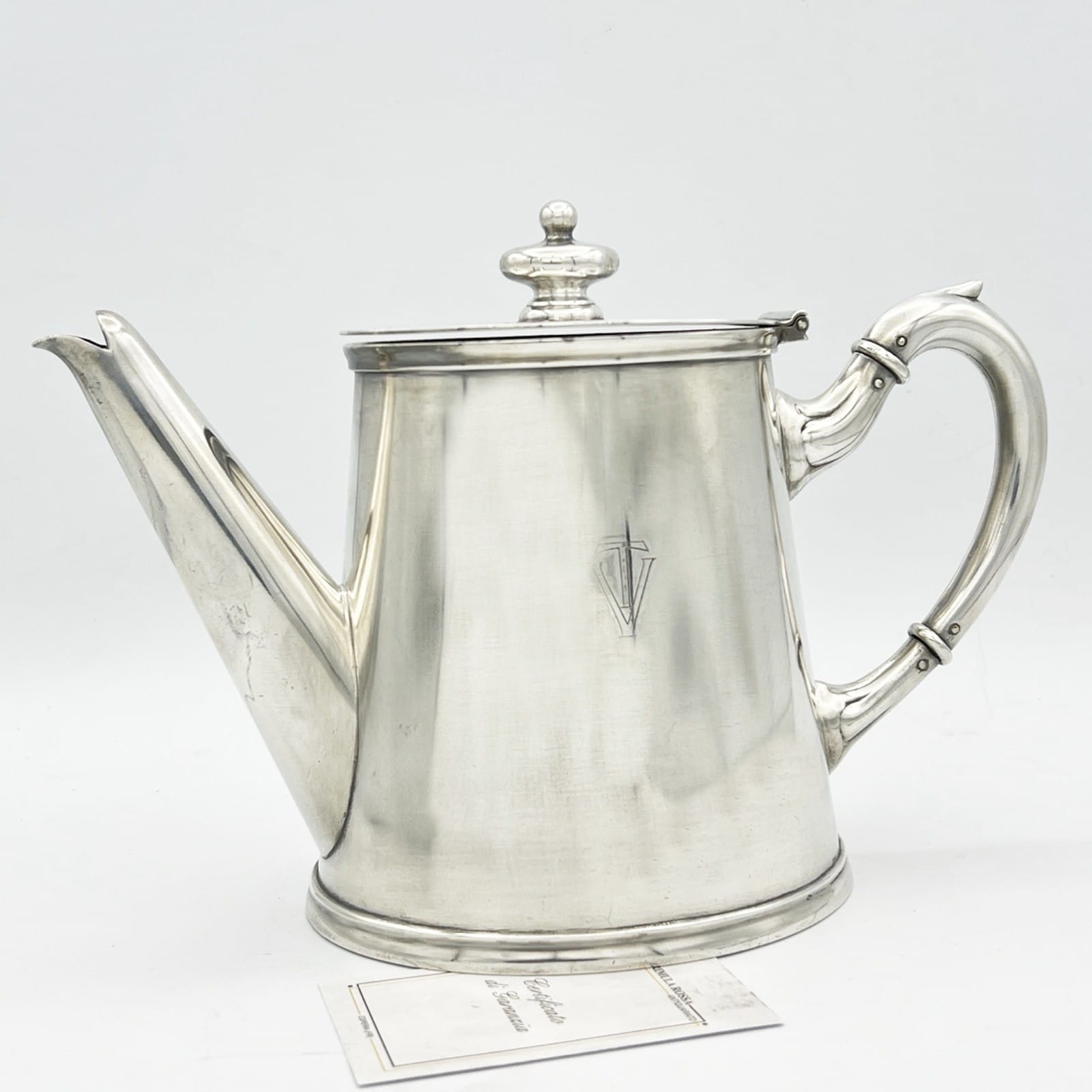 Antica Teiera in argento Silver plated Teiera sheffield Calderoni Caffettiera Categoria  Sheffield & Argento
