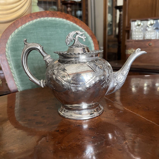 Antica Teiera inglese in argento silver plated sheffield caffettiera epoca 800 G Categoria  Sheffield & Argento