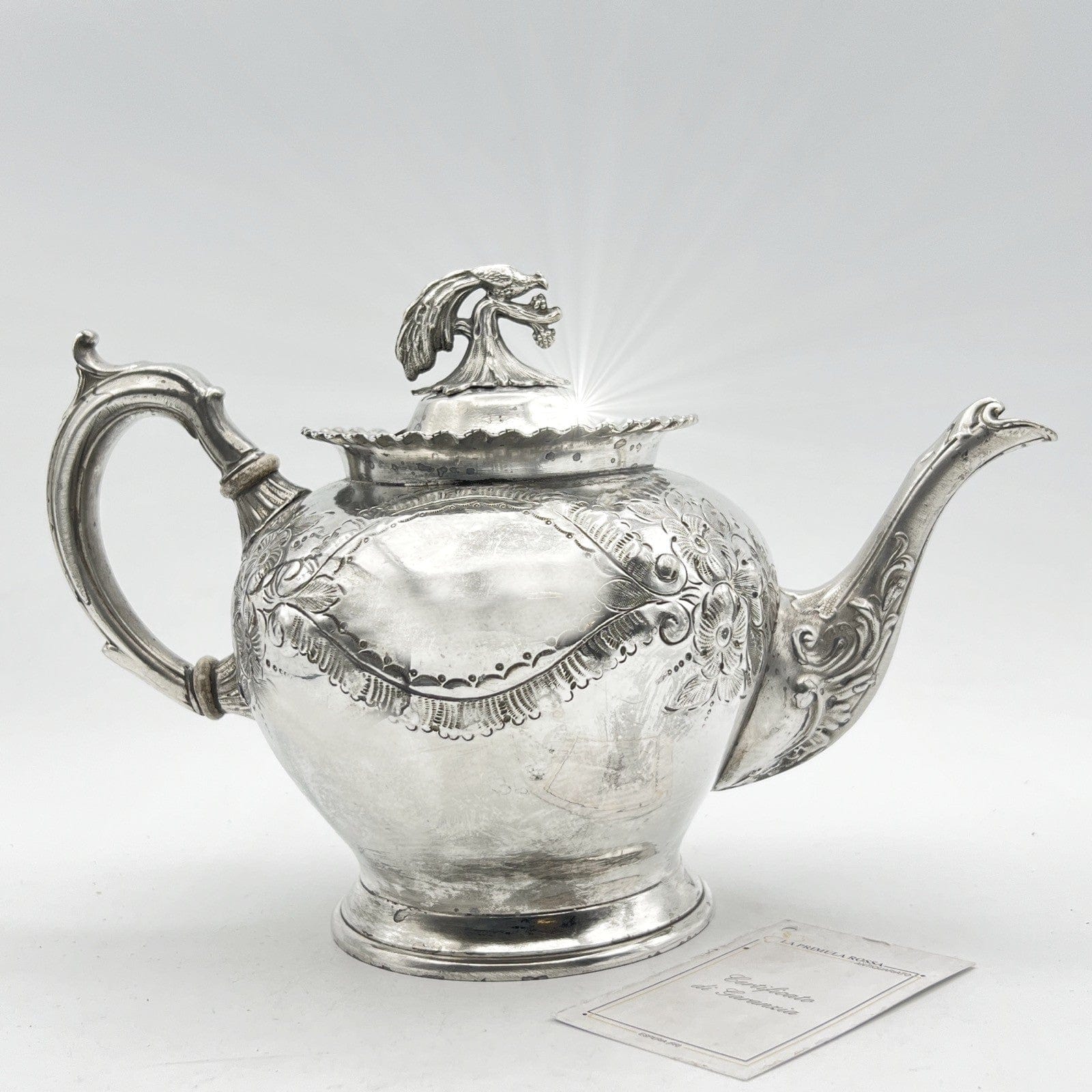 Antica Teiera inglese in argento silver plated sheffield caffettiera epoca 800 G Categoria  Sheffield & Argento