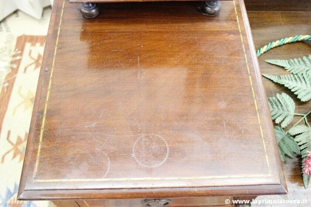 ANTICA TOILETTE INGLESE IN MOGANO L.cm114 - CASSETTIERA PRIMI 900 CON SPECCHIO Categoria  Comò & Cassettiere