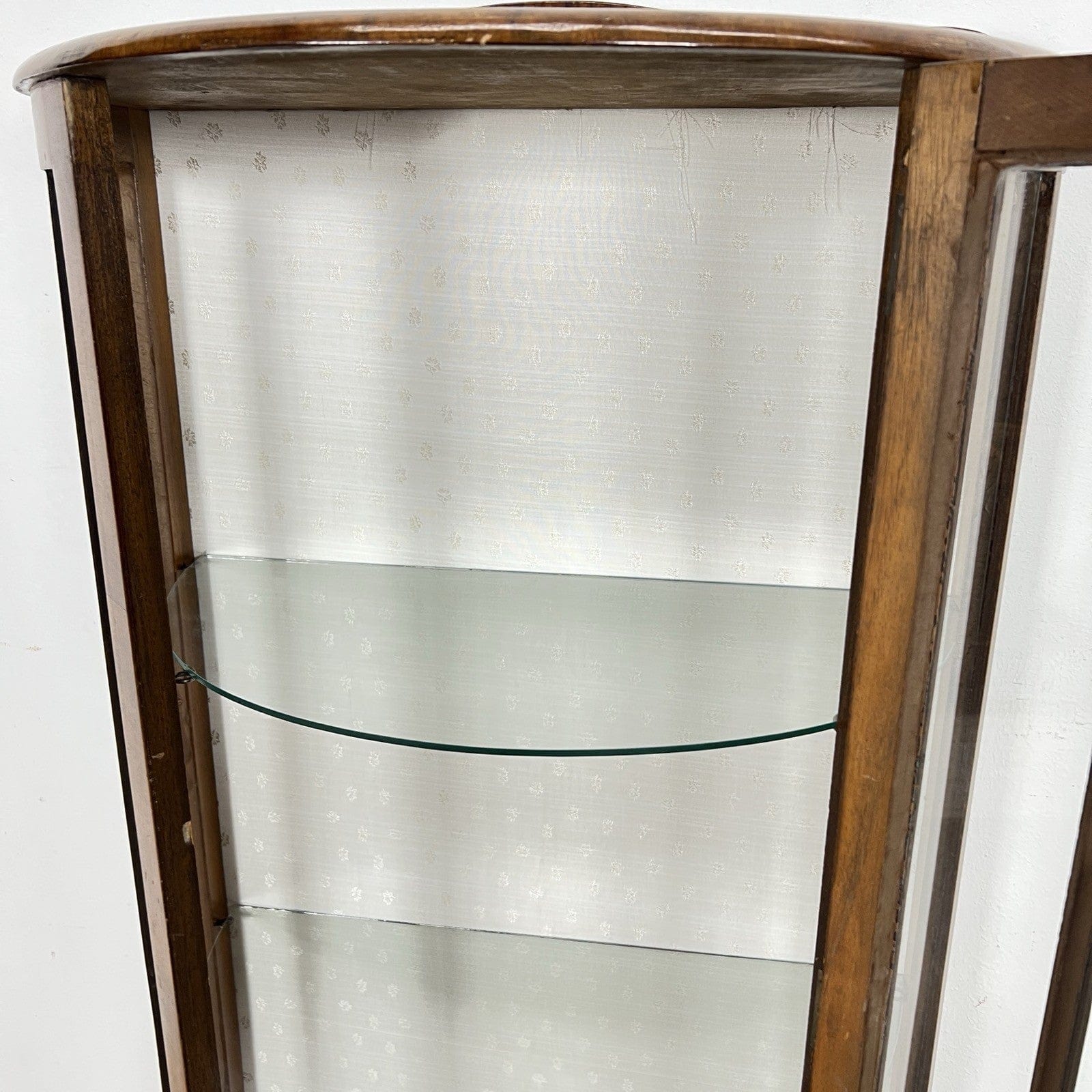 Antica Vetrina piccola cristalliera vetrinetta Stile Art Deco Anni '30 in Noce Categoria  Vetrine
