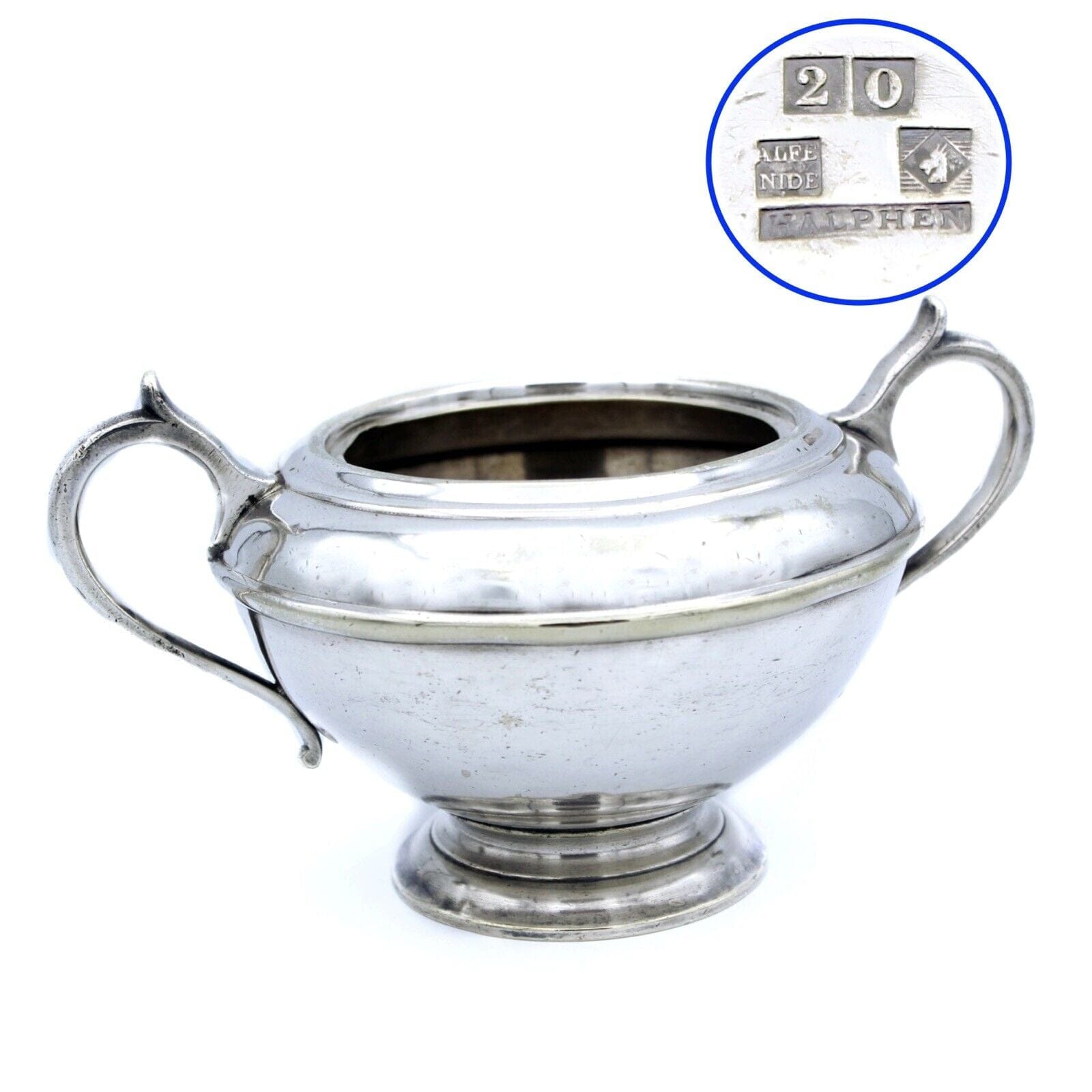 Antica zuccheriera in argento sheffield ciotola in silver plate inglese 900 Categoria  Sheffield & Argento