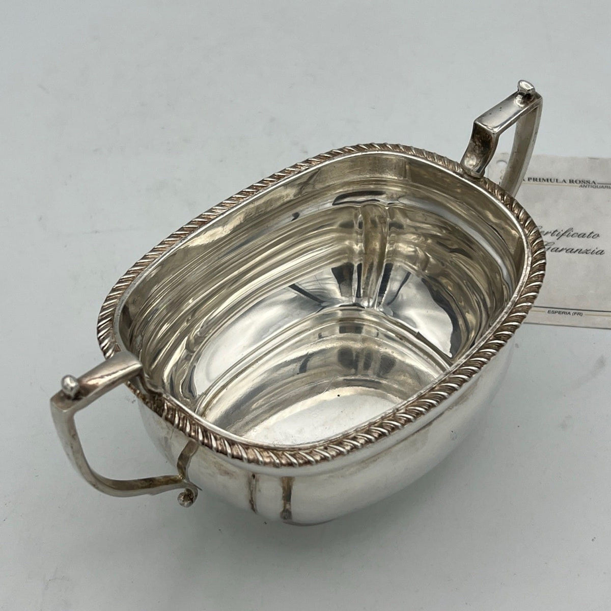 Antica zuccheriera in argento sheffield ciotola silver plate inglese epoca '40 Categoria  Sheffield & Argento