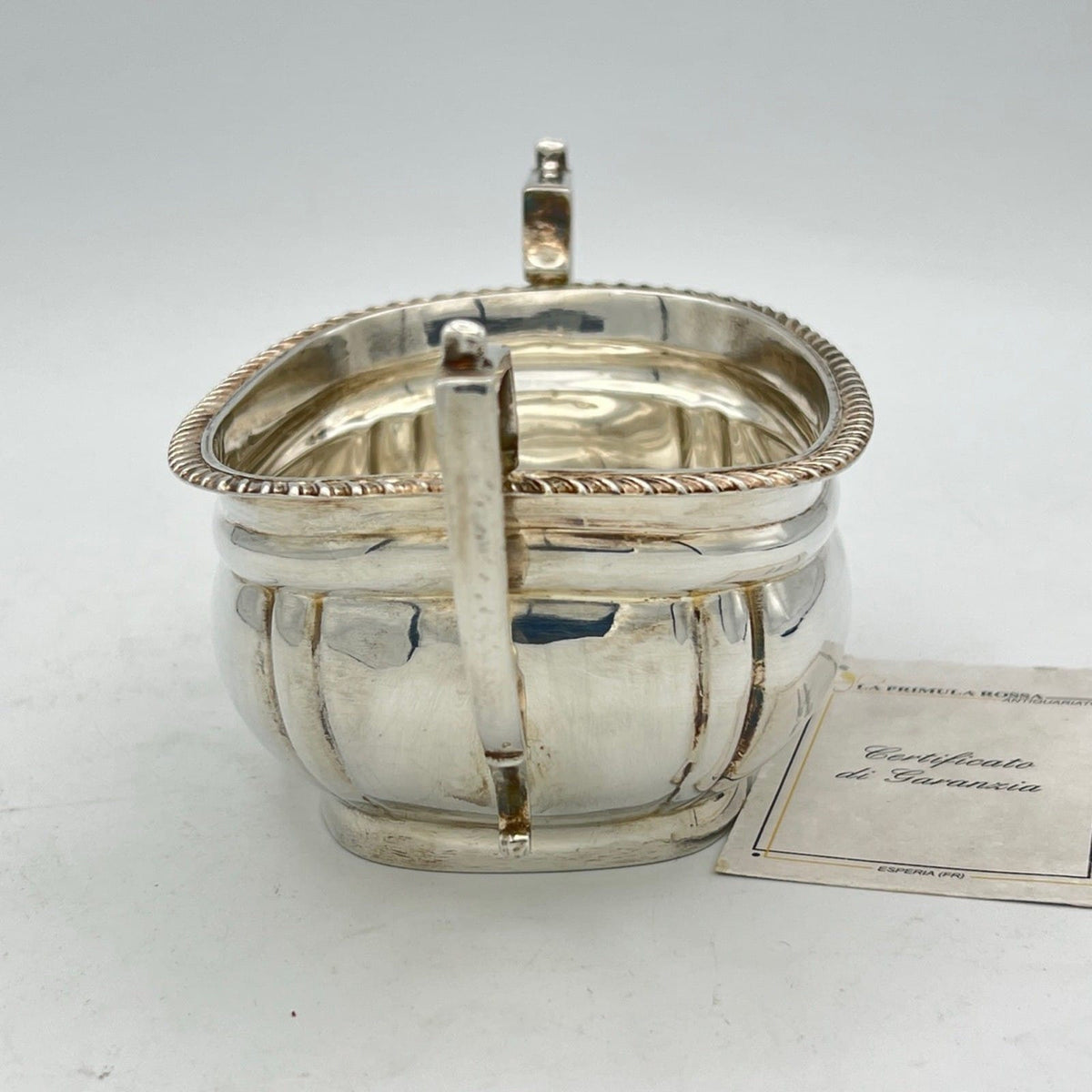 Antica zuccheriera in argento sheffield ciotola silver plate inglese epoca '40 Categoria  Sheffield & Argento