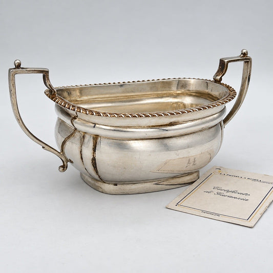 Antica zuccheriera in argento sheffield ciotola silver plate inglese epoca '40 Categoria  Sheffield & Argento