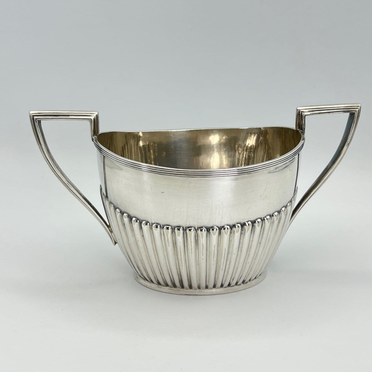 Antica Zuccheriera in Argento Sheffield ciotola silver plated Inglese epoca 900 Categoria  Sheffield & Argento