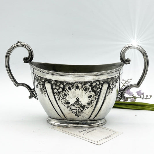 Antica Zuccheriera In Argento Sheffield Lattiera In Silver Plate Inglese '800 Categoria  Sheffield & Argento