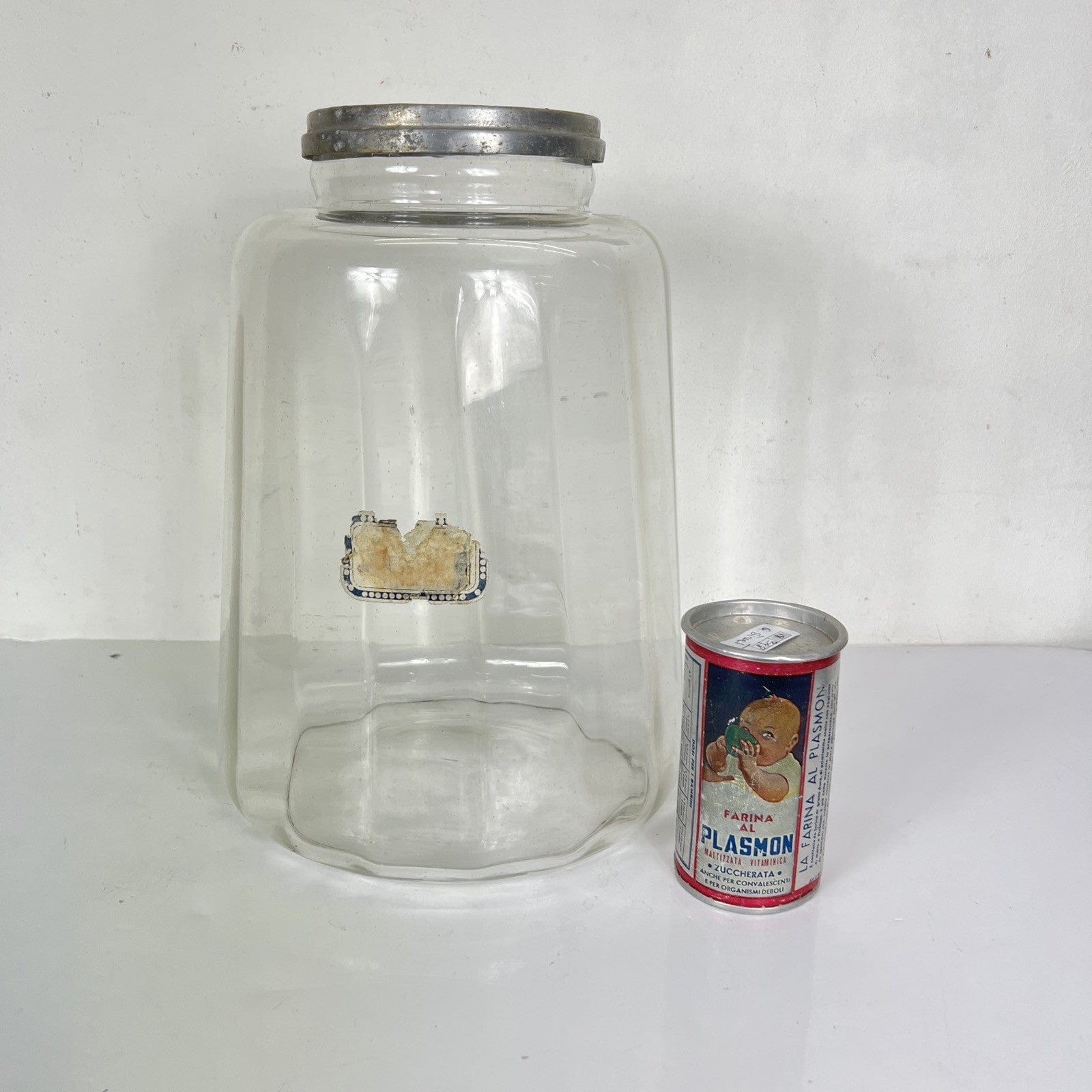 Antico Barattolo Bottiglia Vaso drogheria in Vetro alimentare per Caramelle '40 Categoria  Vetri e Cristalli