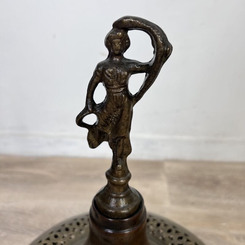 Antico bracere in rame e ottone grande portacandele traforato vintage lanterna Categoria  Camino - Parascintille