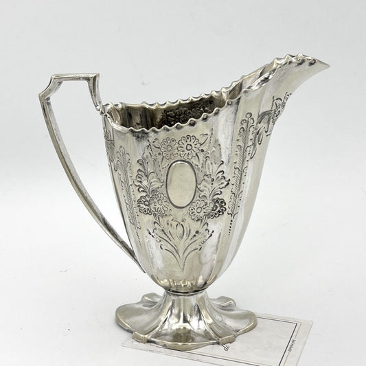 Antico Bricco per latte in Argento Sheffield Lattiera in Silver Plate Caraffa Categoria  Sheffield & Argento