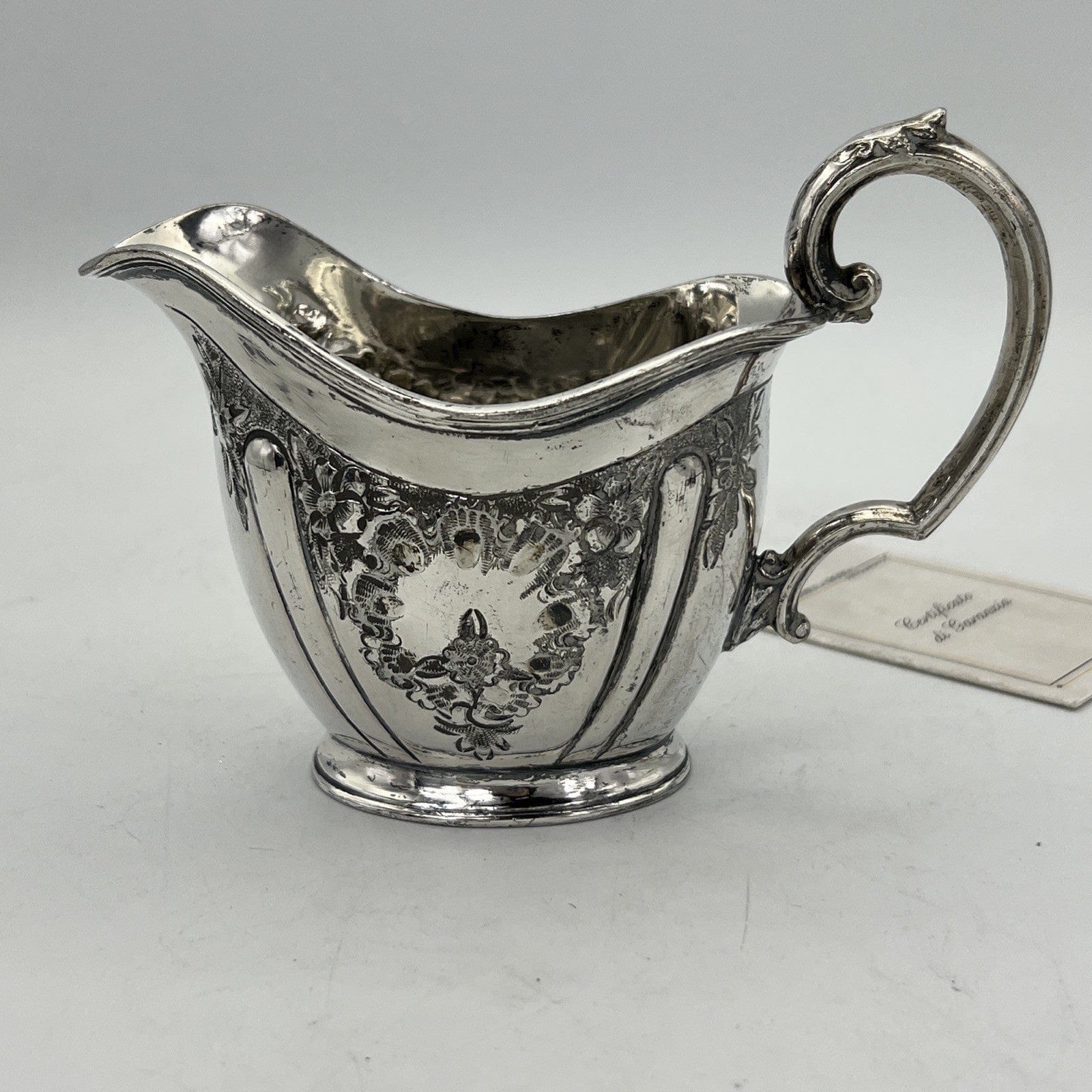Antico Bricco Per Latte In Argento Sheffield Lattiera In Silver Plate Inglese A Categoria  Sheffield & Argento
