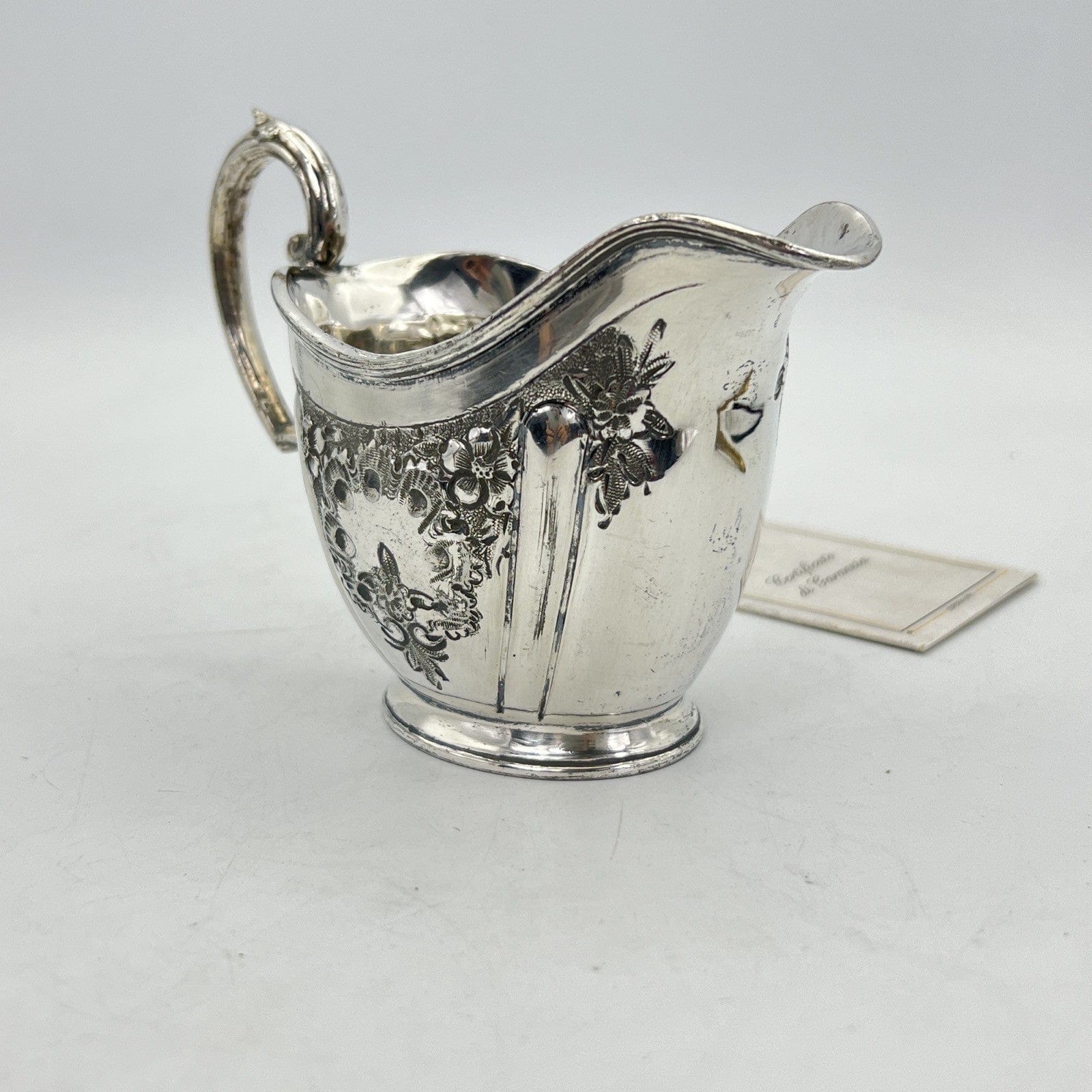 Antico Bricco Per Latte In Argento Sheffield Lattiera In Silver Plate Inglese A Categoria  Sheffield & Argento