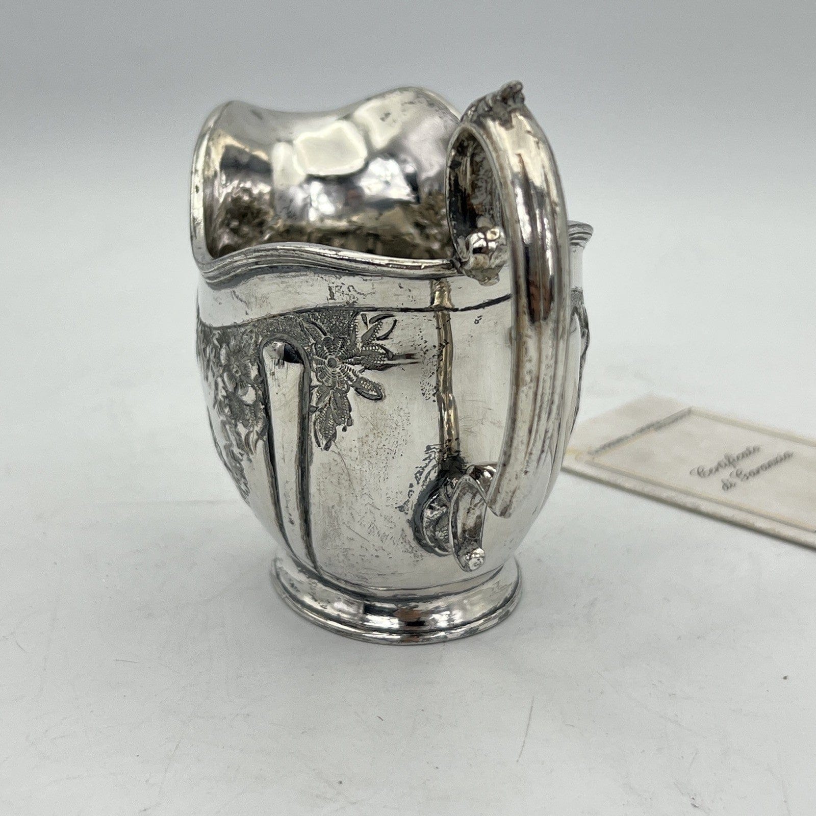 Antico Bricco Per Latte In Argento Sheffield Lattiera In Silver Plate Inglese A Categoria  Sheffield & Argento