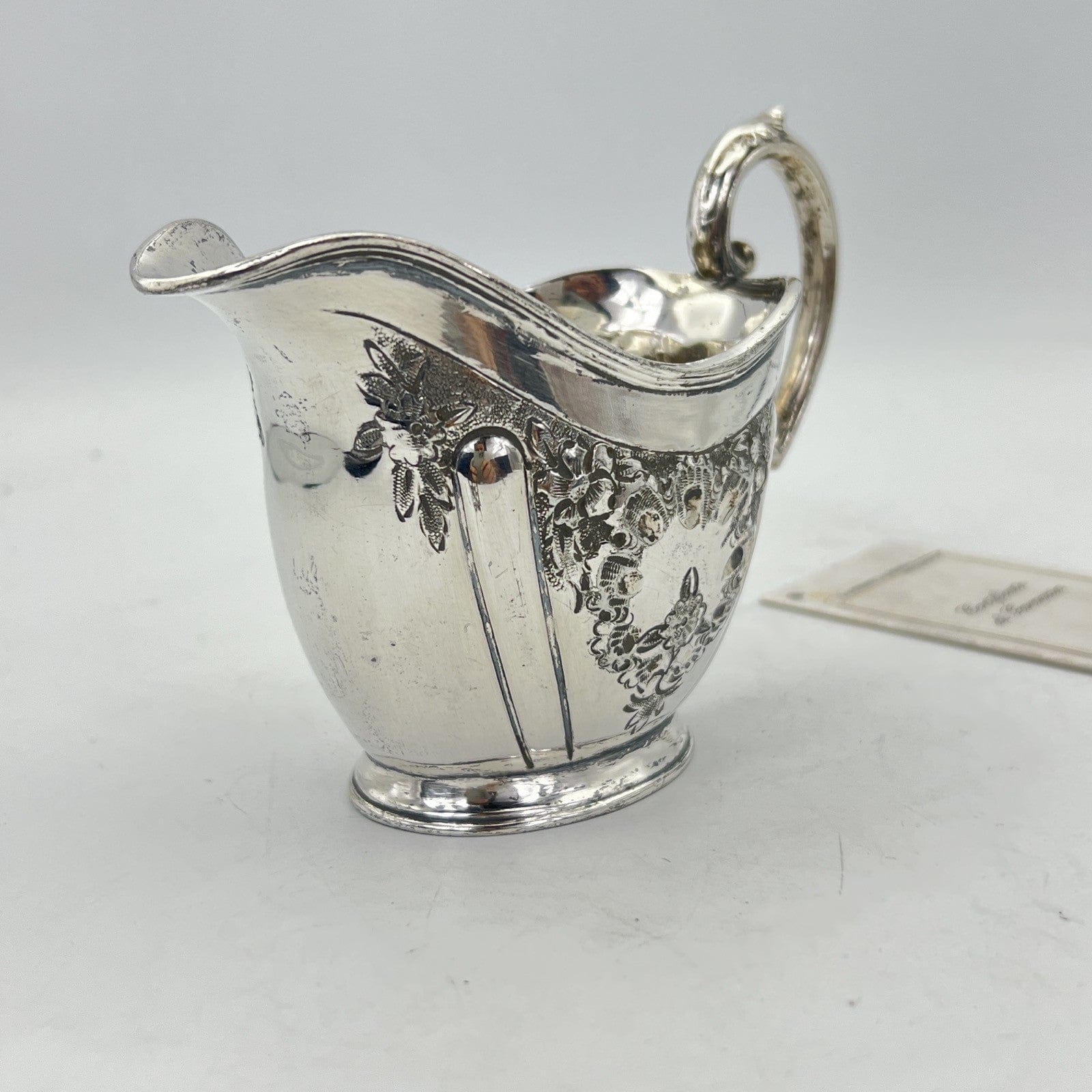 Antico Bricco Per Latte In Argento Sheffield Lattiera In Silver Plate Inglese A Categoria  Sheffield & Argento