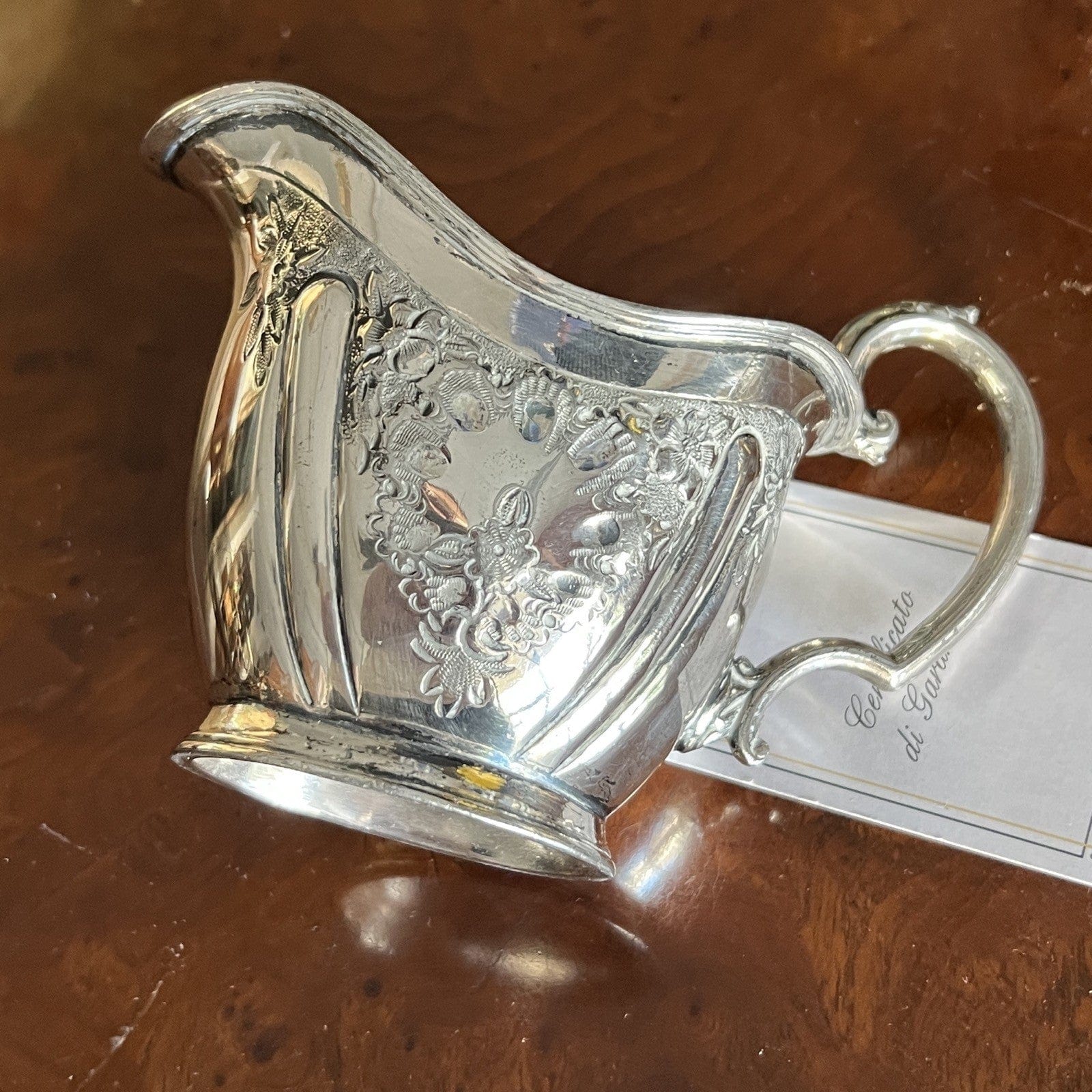 Antico Bricco Per Latte In Argento Sheffield Lattiera In Silver Plate Inglese A Categoria  Sheffield & Argento