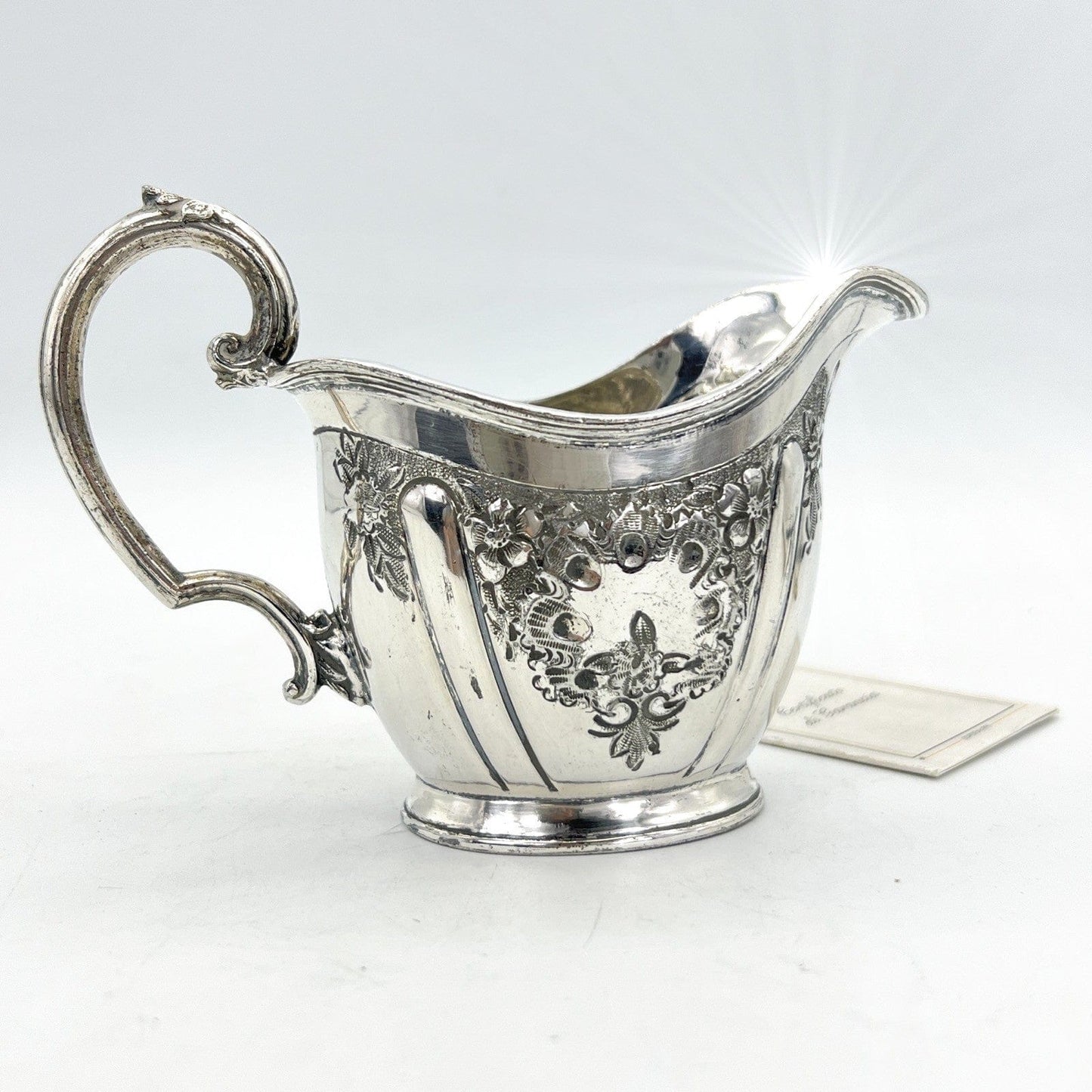 Antico Bricco Per Latte In Argento Sheffield Lattiera In Silver Plate Inglese A Categoria  Sheffield & Argento