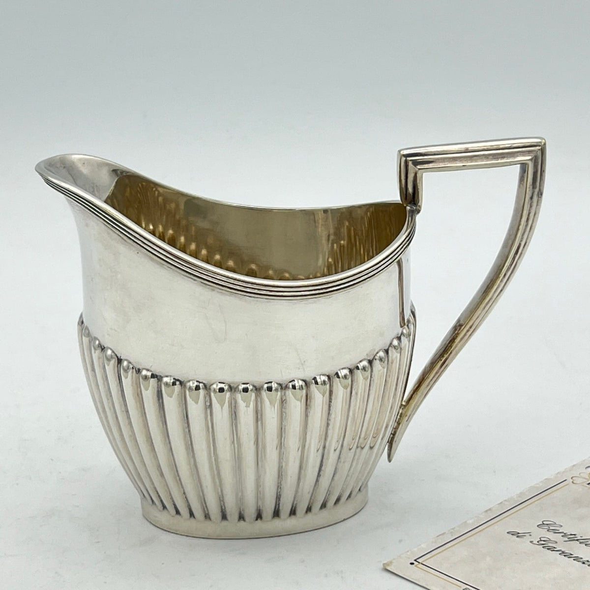 Antico bricco per latte in argento sheffield lattiera in silver plate inglese AA Categoria  Sheffield & Argento