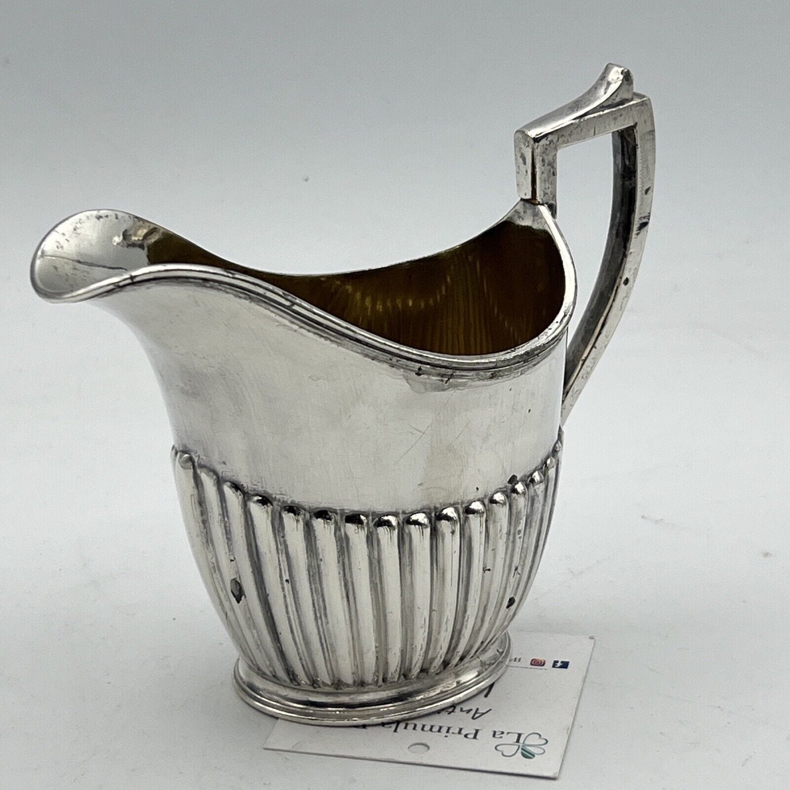 Antico bricco per latte in argento sheffield lattiera in silver plate inglese AA Categoria  Sheffield & Argento