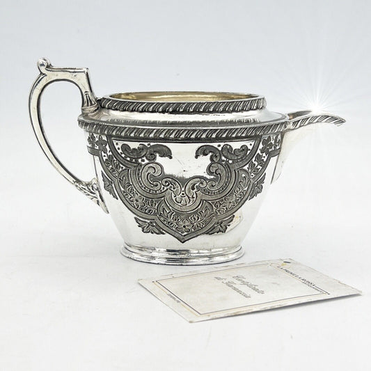 Antico Bricco per latte in argento sheffield lattiera in silverplate inglese 800 Categoria  Sheffield & Argento